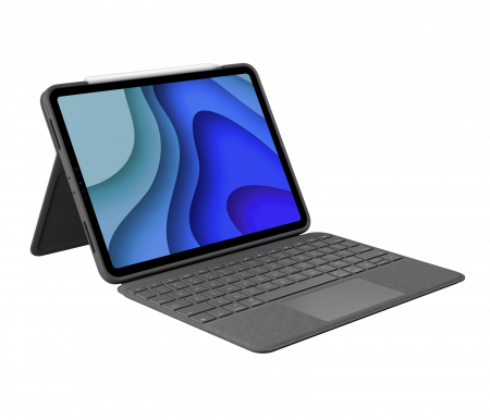 Logitech Folio Touch Backlit keyboard case with trackpad for iPad Pro 11-inch (1st, 2nd, 3rd and 4th gen) - Oxford Grey - UK