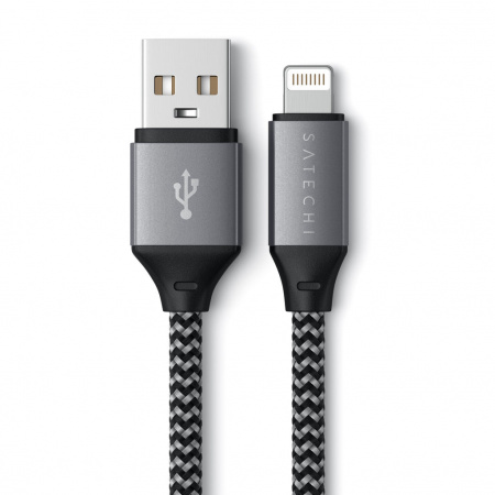 Satechi USB-A to Lightning Braided Cable 25cm - Grey