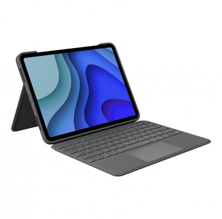 Logitech Folio Touch Backlit keyboard case with trackpad for iPad Air(R) (4th & 5th generation) - Oxford Grey - US