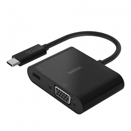 Belkin USB-C to VGA + Charge Adapter (60W PD) - Black