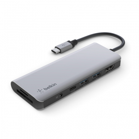 Belkin CONNECT USB-C 7in1 Multiport adapter - Grey