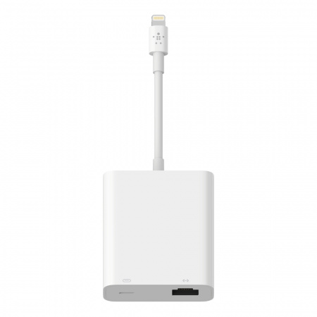 Belkin Ethernet + Power Adapter with Lightning Connector - White
