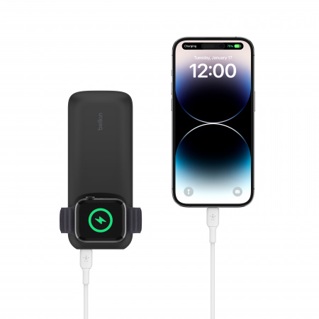 Belkin BOOST CHARGE Pro Fast Wireless Charger for Apple Watch + Power Bank  10K - Black