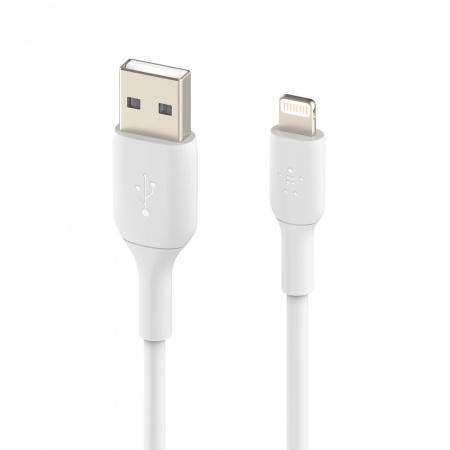 Belkin BOOST CHARGE USB-A to Lightning Cable, PVC - 1M (2 PK) - White