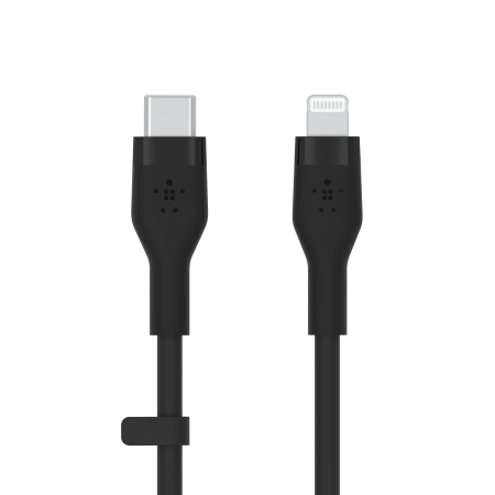 Belkin BOOST CHARGE Flex Silicone cable USB-C to Lightning - 1M - Black