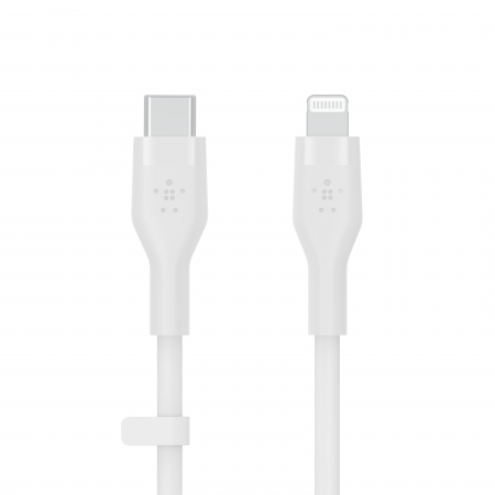 Belkin BOOST CHARGE Flex Silicone cable USB-C to Lightning - 1M - White