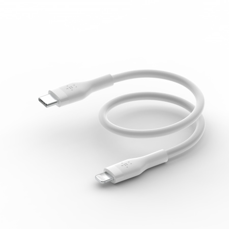 Belkin BOOST CHARGE Silicone cable USB-C to Lightning - 3M - White