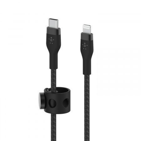 Belkin BOOST CHARGE PRO Flex  USB-C to LTG, Braided Silicone Cable - 1M - Black