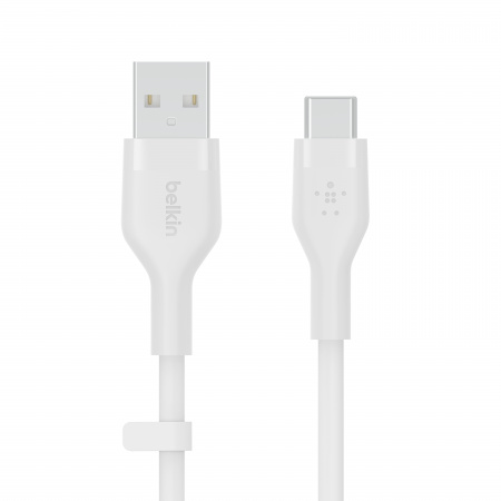 Belkin BOOST CHARGE Flex Silicone cable USB-A to USB-C - 1M - White