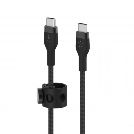 Belkin BOOST CHARGE PRO Flex USB-C to USB-C 2.0, Braided Silicone Cable - 2M - Black
