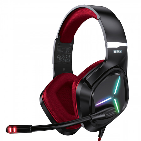 Vertux Gaming Blitz 7.1 Surround Sound Gaming Headphone - Red