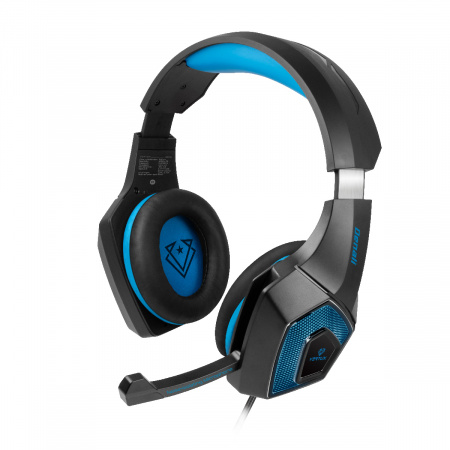 Vertux Gaming Denali Wired LED Headphones 3.5 mm+USB - Blue