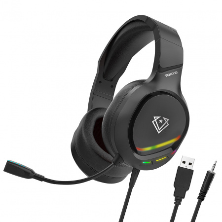 Vertux Gaming Tokyo RGB Headphones - Black