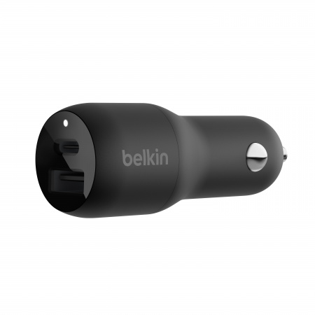 Belkin BOOST CHARGE 37w - 25w USB-C + 12w USB-A PD PPS  Dual Car Charger - Black