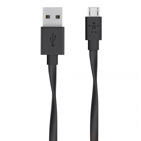 Belkin MIXIT_ª Flat Micro-USB to USB-A Cable 1.8m - Black