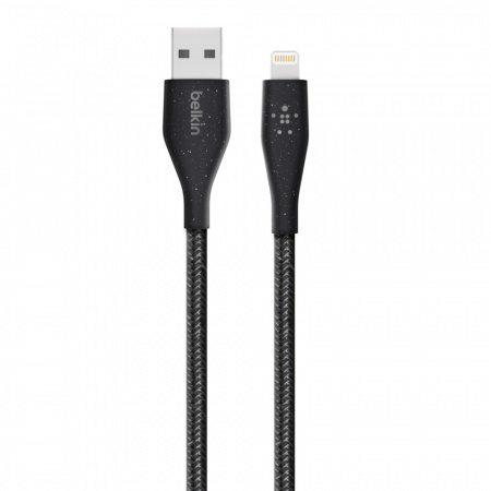 Belkin DuraTekª Plus Cable Lightning to USB-A w Strap 1.2m - Black
