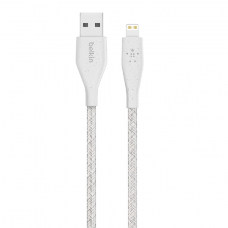 Belkin DuraTekª Plus Cable Lightning to USB-A w Strap 1.2m - White