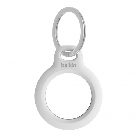 Belkin Secure Holder w Keyring - Airtag - White