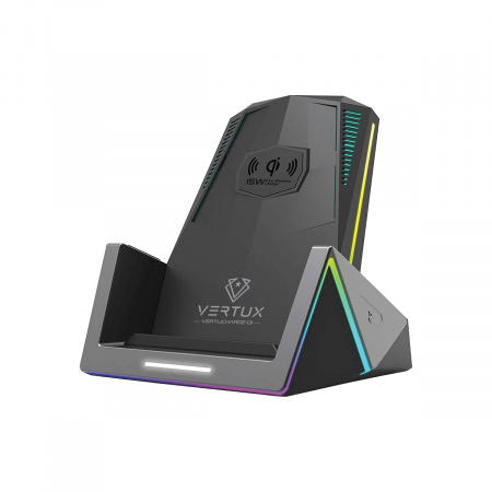Vertux Gaming Vertucharge-QI 15W Wireless Charger - Grey