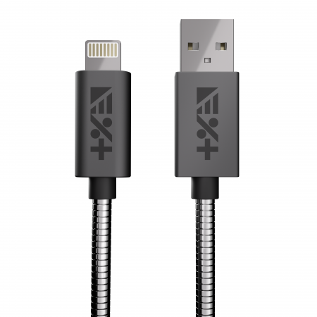 Next One USB-A to Lightning Metallic Cable 1m - Space Gray