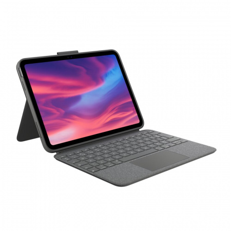 Logitech Combo Touch Detachable backlit keyboard case with trackpad and Smart Connector for iPad (10th gen) - Oxford Grey - US