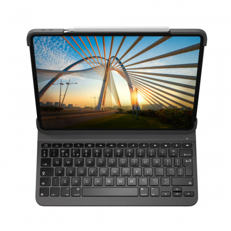 Logitech Slim Folio Pro Backlit keyboard case with Bluetooth for iPad Pro 11-inch (1st, 2nd, 3rd and 4th gen) - Graphite - UK