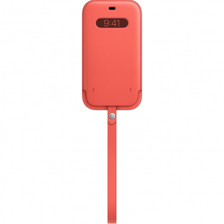 Apple iPhone 12 Pro Max Leather Sleeve with MagSafe - Pink Citrus (Seasonal Nov 2020)