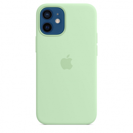 Apple Iphone 12 Mini Silicone Case With Magsafe Pistachio Seasonal Spring21 Apcom Ce