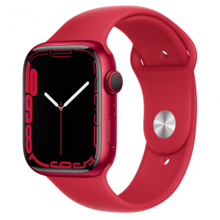 Apple Watch S7 GPS, 45mm (PRODUCT)RED Aluminium Case with (PRODUCT)RED Sport Band - Regular