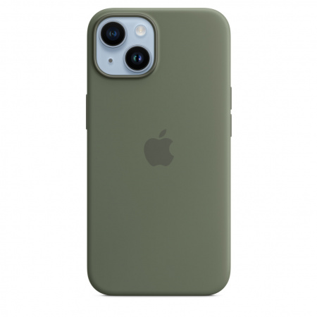 Apple iPhone 14 Silicone Case with MagSafe - Olive (SEASONAL 2023 Spring)