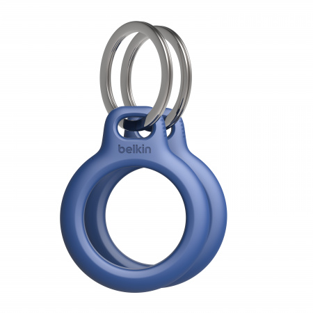 Belkin Secure Holder w Keyring - Airtag - 2 Pack - Blue