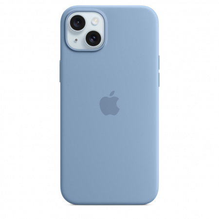 Apple iPhone 15 Plus Silicone Case w MagSafe - Winter Blue