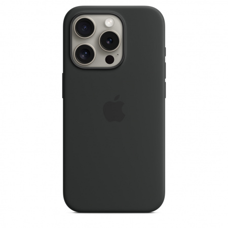 Apple iPhone 15 Pro Silicone Case w MagSafe - Black