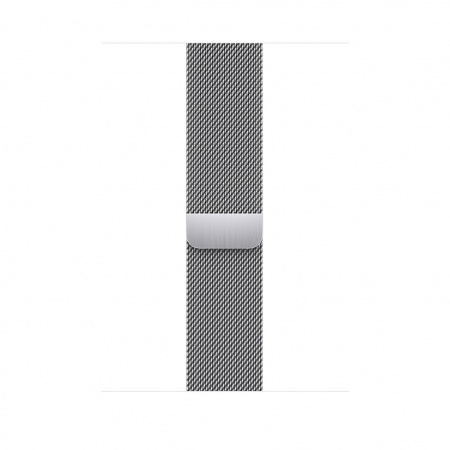 Apple Watch 45mm Band: Silver Milanese Loop