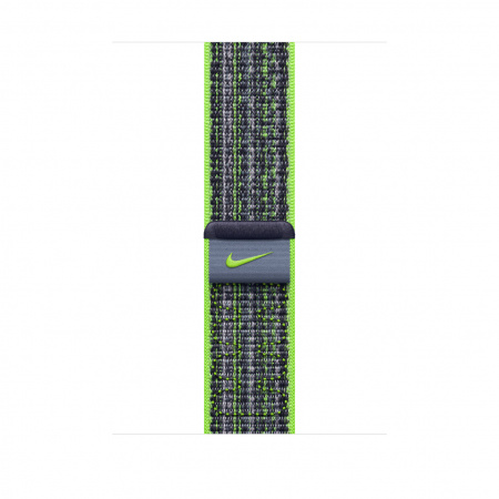 Apple Watch 45mm Nike Band: Bright Green/Blue Nike Sport Loop