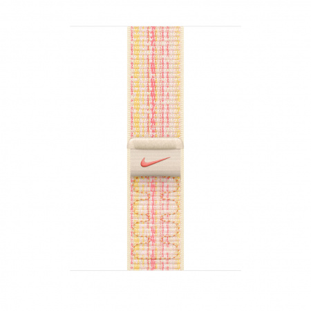 Apple Watch 45mm Nike Band: Starlight/Pink Nike Sport Loop