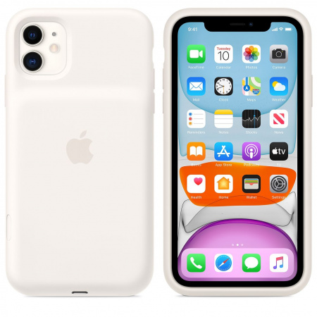 Apple Iphone 11 Smart Battery Case With Wireless Charging White Apcom Ce