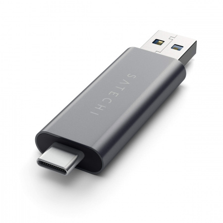 Satechi Aluminum Type-C Reader (1x USB 3.0,MicroSD) - Space Grey
