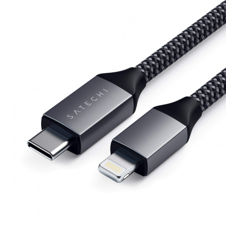 Satechi Type-C to Lightning Charging Cable - Space Grey