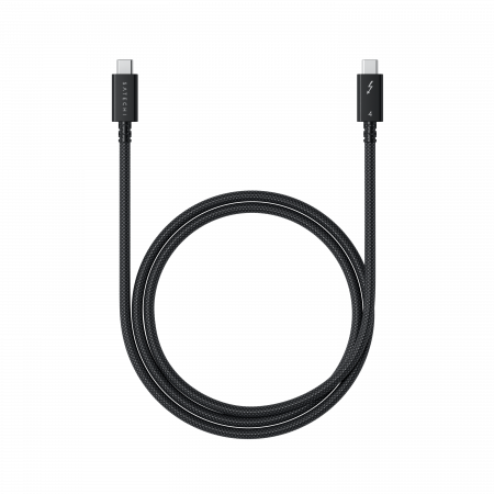 Satechi Thunderbolt 4 Pro Braided Cable 1m (PD240W,40Gpbs data,8K resolution) - Black