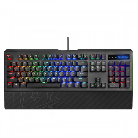 Vertux Gaming Toucan Pro-Gamer Mechanical Gaming Wired Keyboard 100% antighosting - Black (English)