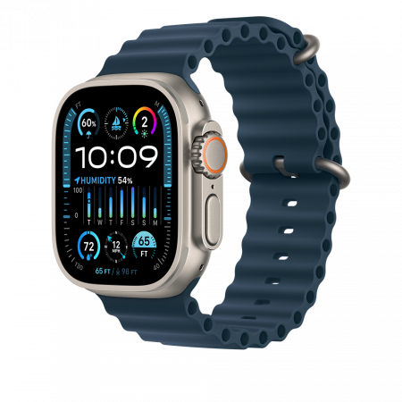 Apple Watch Ultra2 Cellular, 49mm Titanium Case w Blue Ocean Band (DEMO)