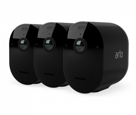 Arlo Pro 5 Outdoor Security Camera - 3 Camera Kit - (Base station not included) - Black