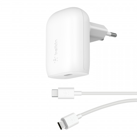 CARGADOR BELKIN BOOSTCHARGE 30W USB-C WITH PPS - White — Cover company